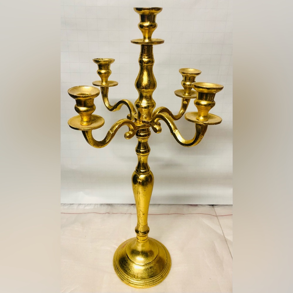 Elegant Gold Candle Holder Home Decoration Living Bedroom Candles Anniversary